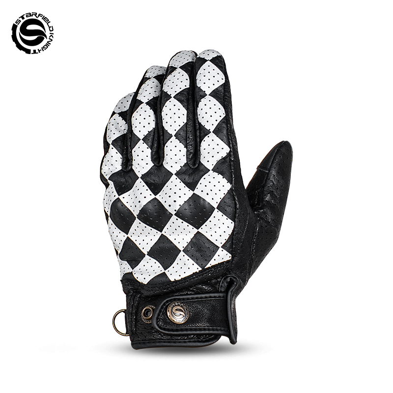 Motorcycle Gear White - Star Field Knight Black&White Motorcycle Gloves