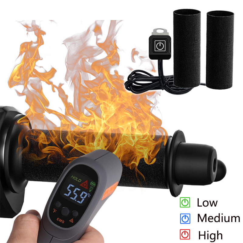 Motorcycle Gear Equipment - 12V 3-Gear Motorcycle Heated Hand Grips