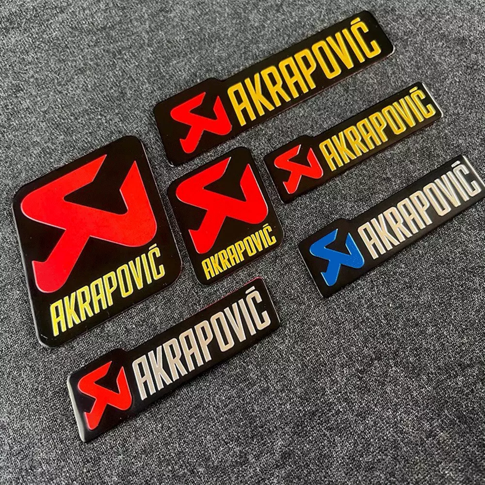 Motorcycle Gear Equipment - Motorcycle Exhaust Decals, 3D Metal Aluminum