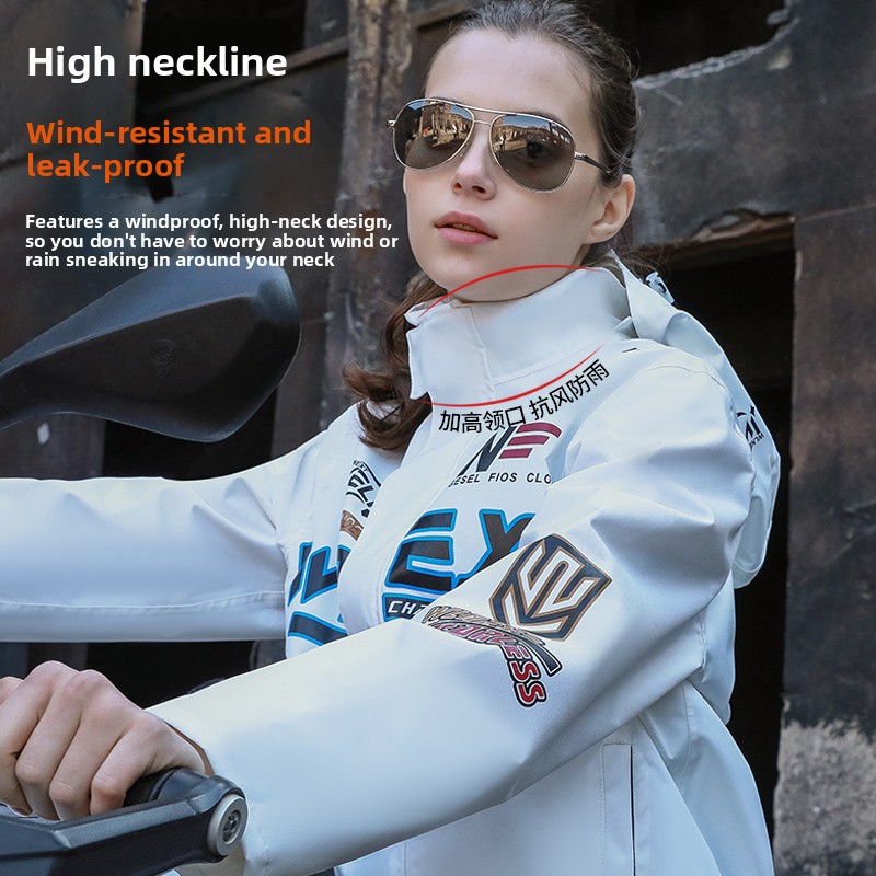 Men's Motorcycle Raincoat Suit - Motorcycle Gear White 评论和价格