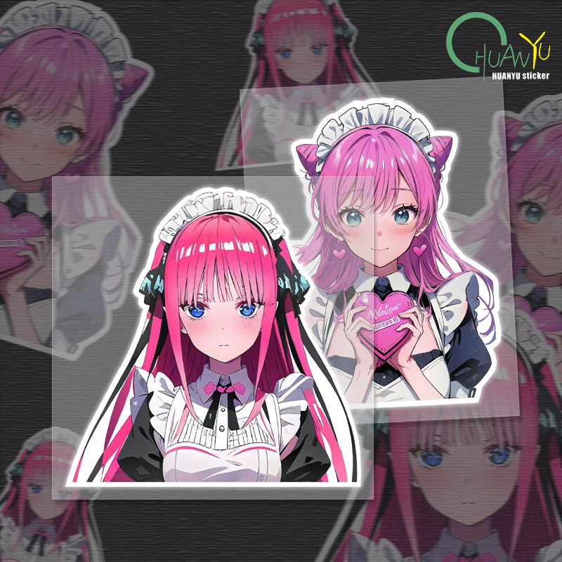 JDM Cute Girl Anime Car Sticke - Motorcycle Gear Equipment 评论和价格