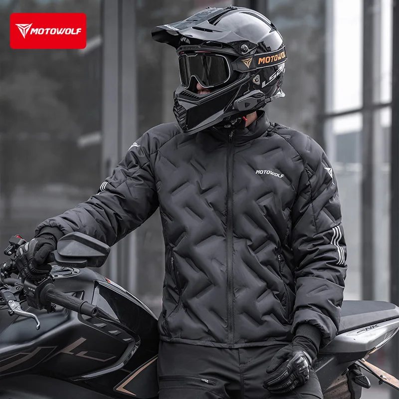 Motorcycle Down Jacket Winter  - Motorcycle Gear White 评论和价格