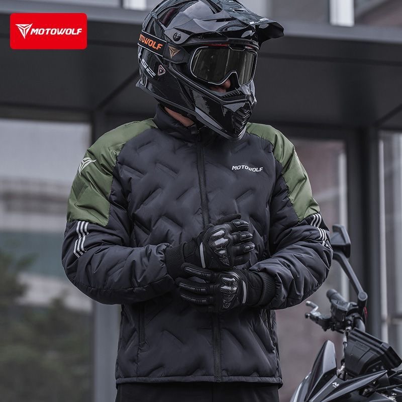 Motorcycle Down Jacket Winter  - Motorcycle Gear White 评论和价格