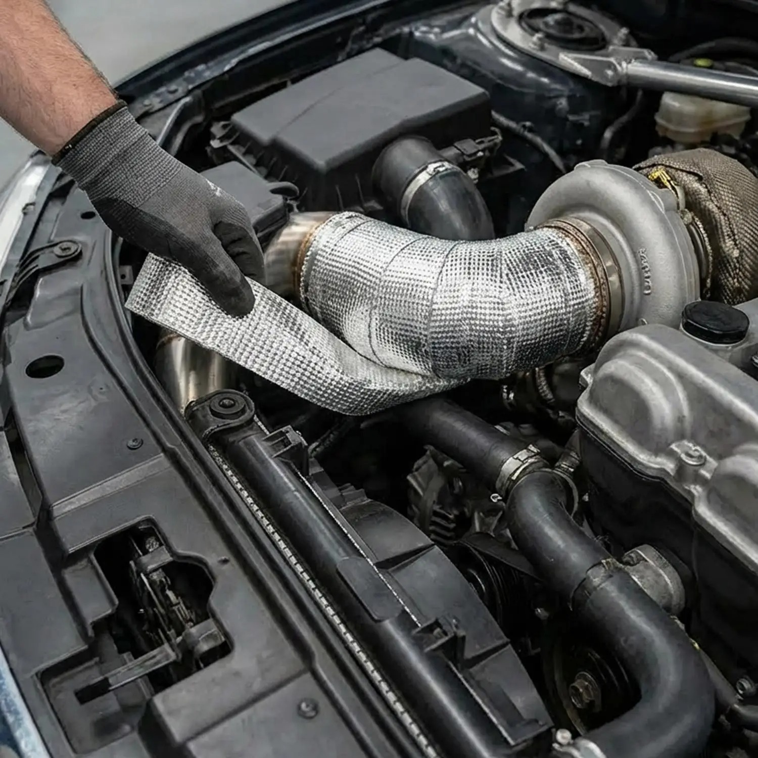 Motorcycle Muffler Thermal Tap - Exhaust Wrap Titanium 评论和价格