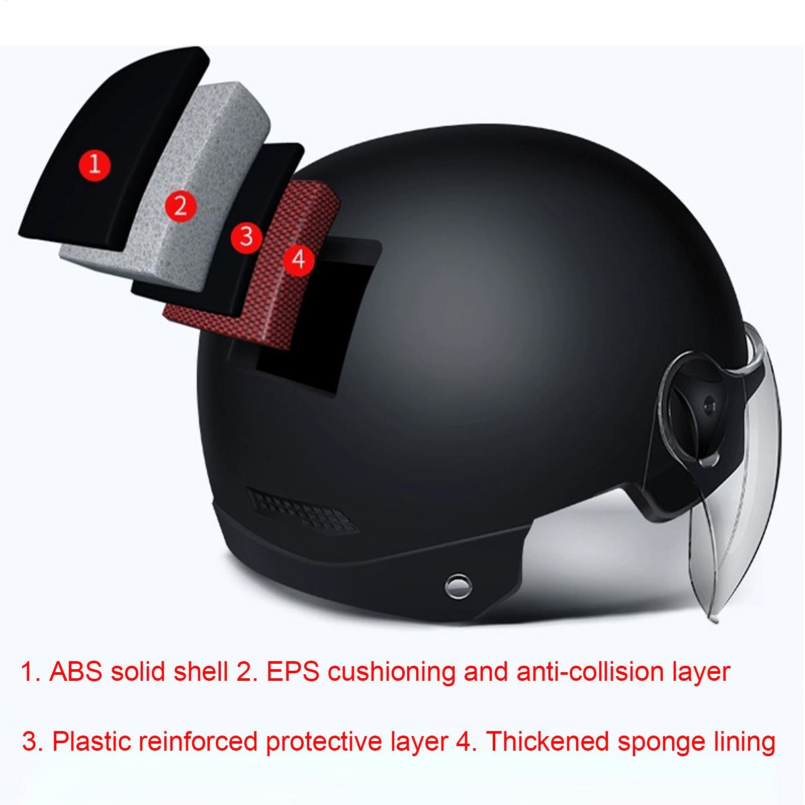 Motorcycle Riding Helmet Half  - Motorcycle Gear White 评论和价格