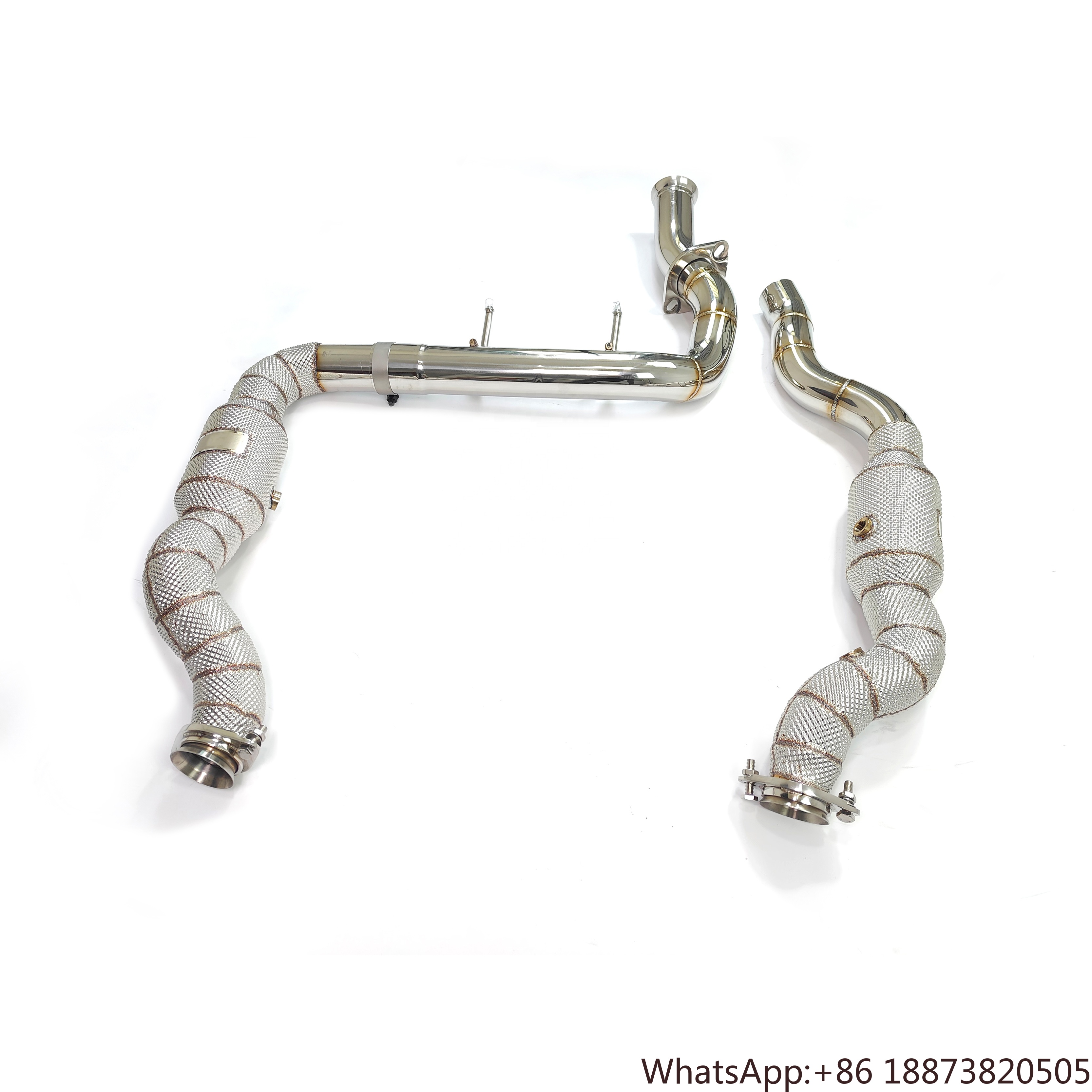 Exhaust 200 Cells Downpipe for - Exhaust Wrap Titanium 评论和价格