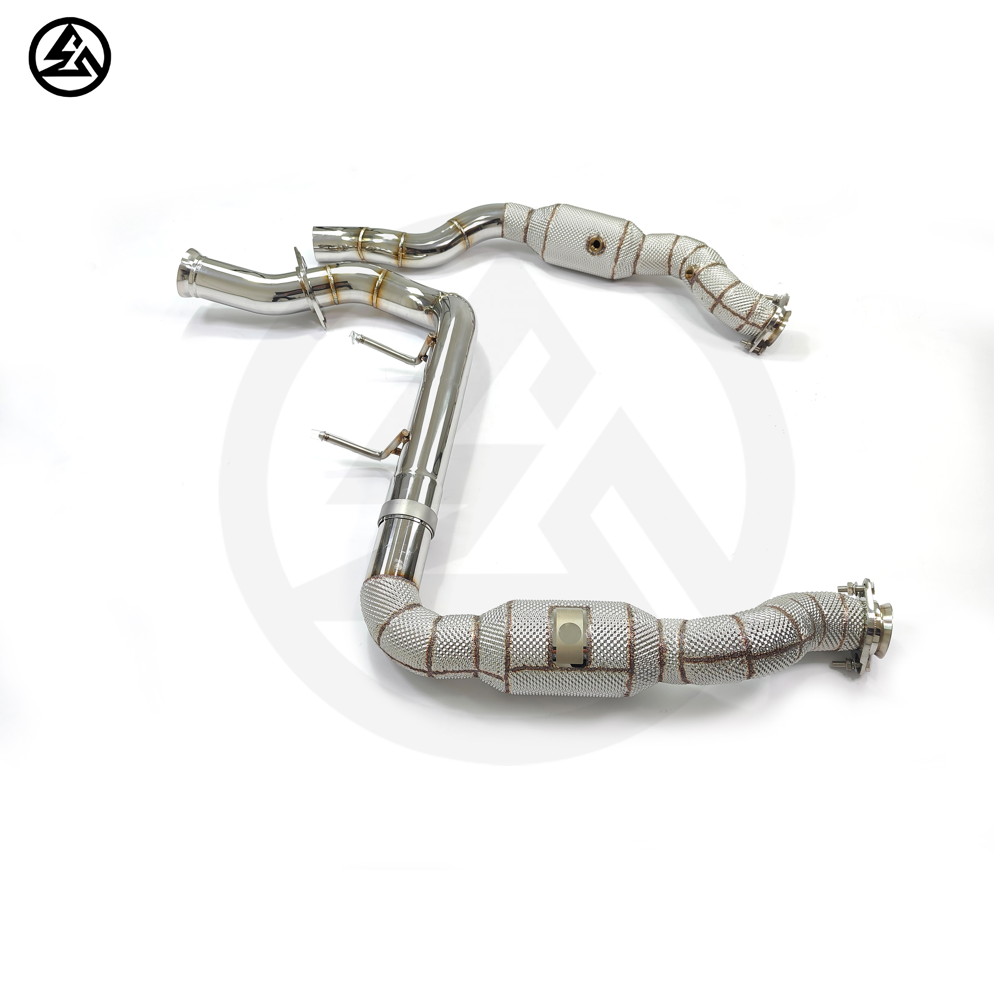 Exhaust 200 Cells Downpipe for - Exhaust Wrap Titanium 评论和价格