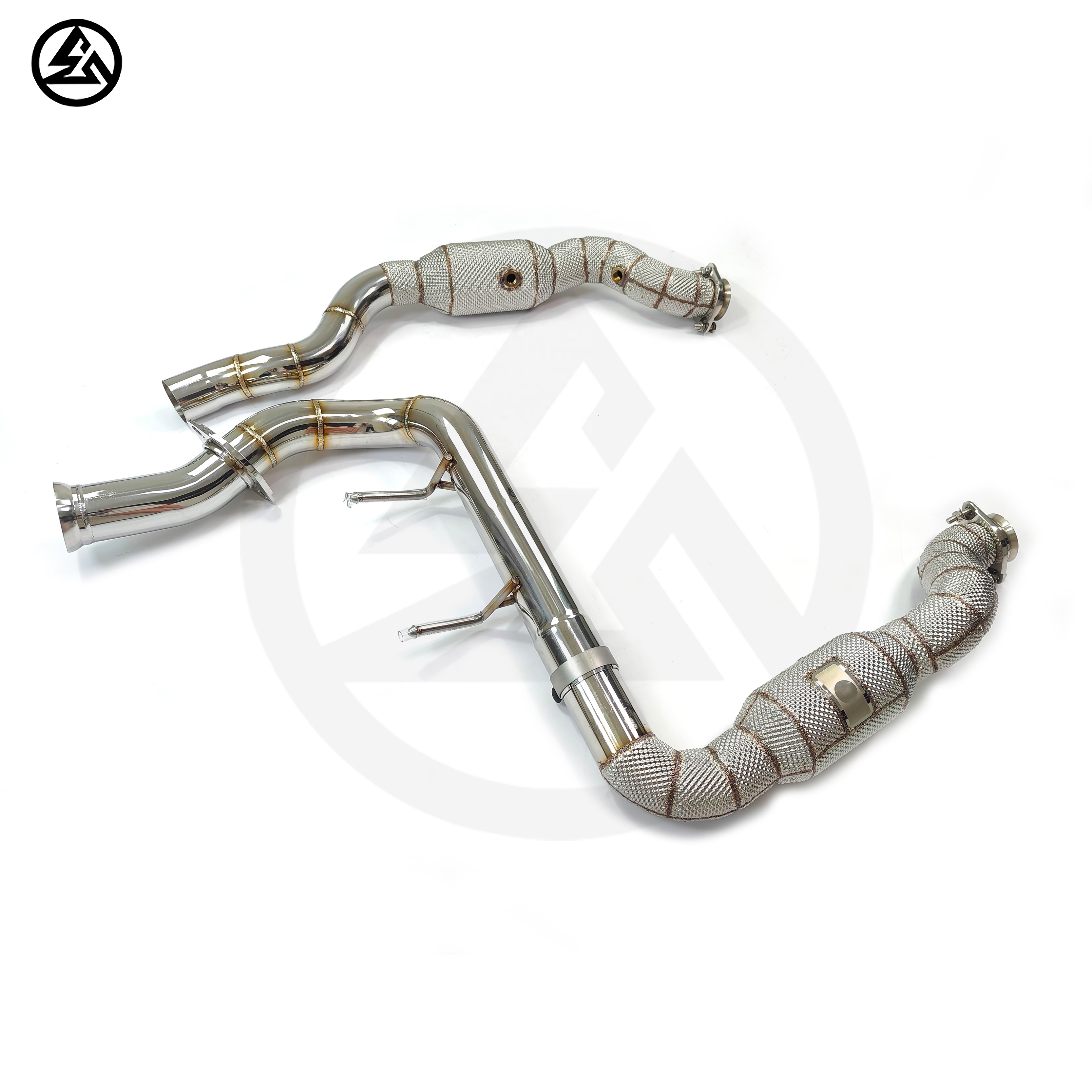 Exhaust 200 Cells Downpipe for - Exhaust Wrap Titanium 评论和价格