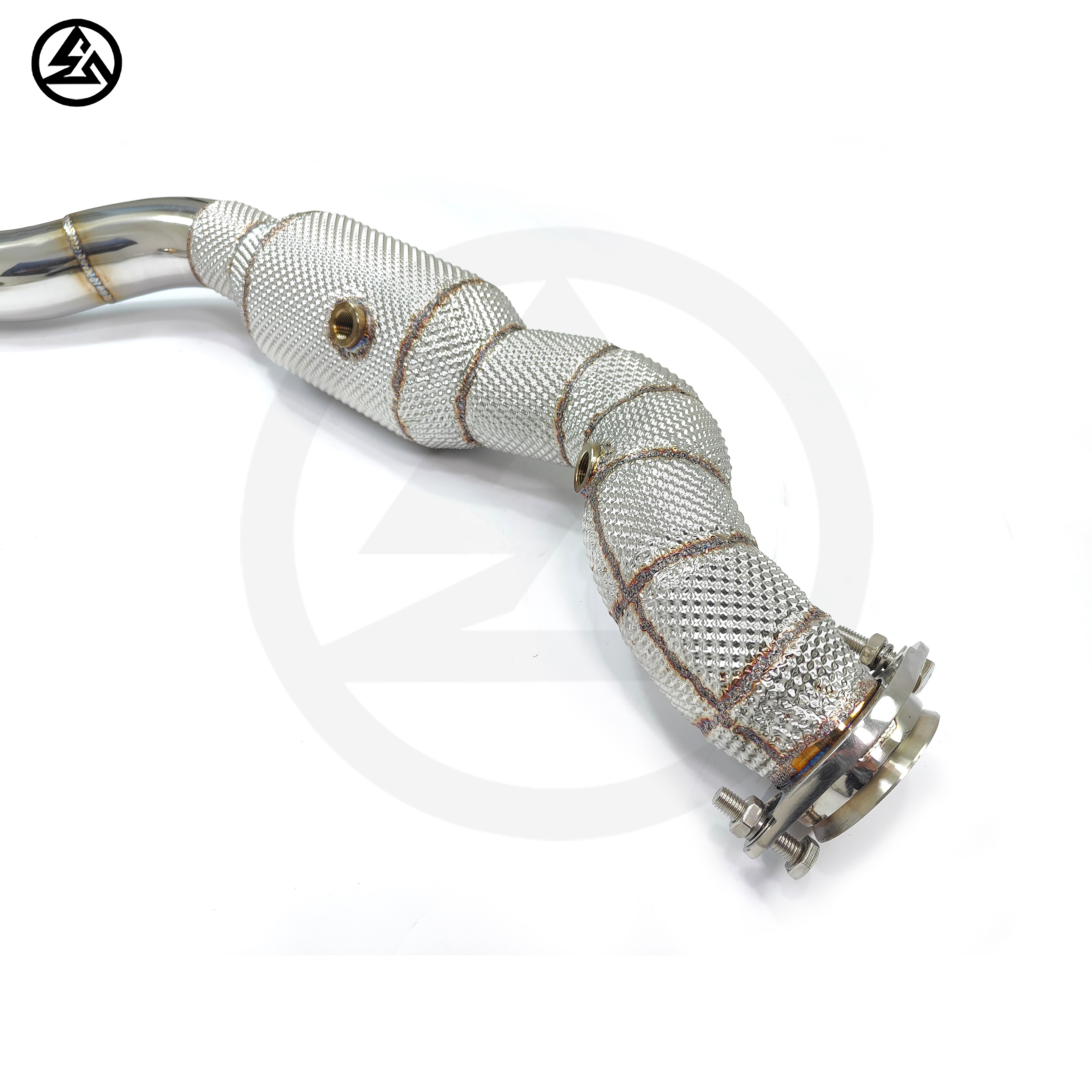 Exhaust 200 Cells Downpipe for - Exhaust Wrap Titanium 评论和价格