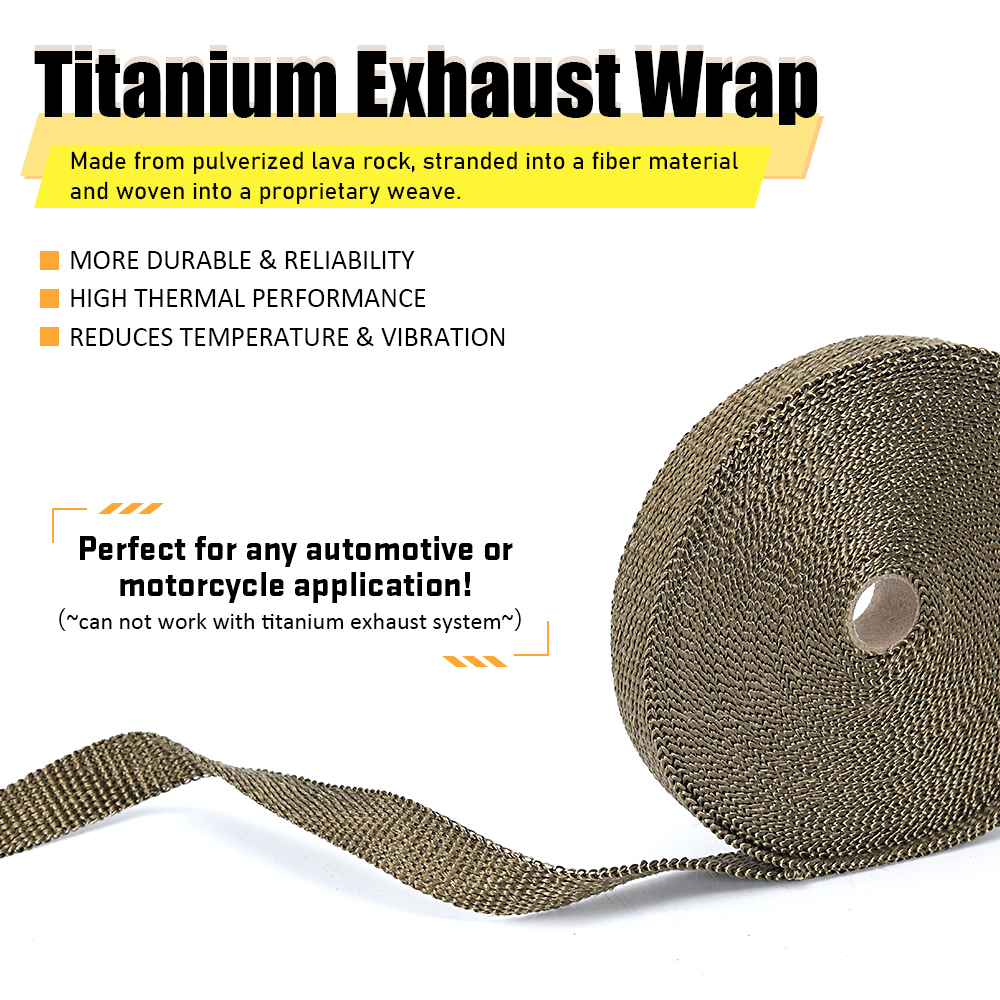 High Quality Fiberglass 1M 5M  - Exhaust Wrap Titanium 评论和价格