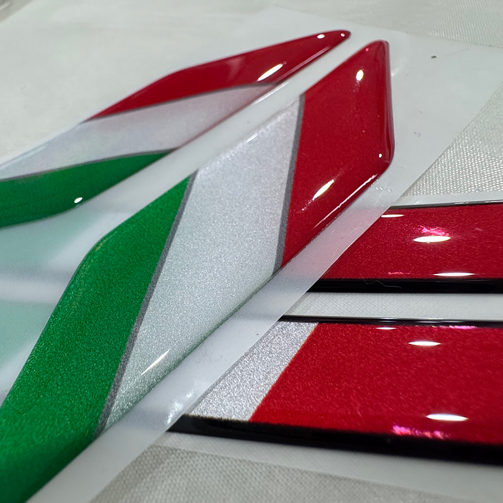 Italy Flag 3D Epoxy Sticker Mo - Motorcycle Gear Equipment 评论和价格