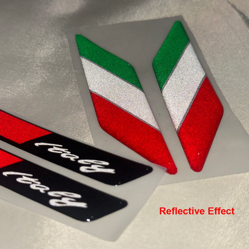 Italy Flag 3D Epoxy Sticker Mo - Motorcycle Gear Equipment 评论和价格
